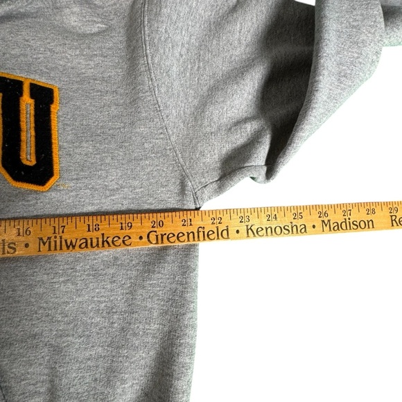 Champion Mizzou Hoodie Sweatshirt Gray Medium University of Missouri Tigers - Picture 6 of 9